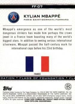 2021-22 Topps UEFA Champions League - Flags of Foundation #FF-07 Kylian Mbappé Back