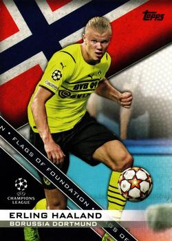 2021-22 Topps UEFA Champions League - Flags of Foundation #FF-08 Erling Haaland Front
