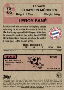 2021-22 Topps UEFA Champions League - 1975-76 Retro #75-05 Leroy Sané Back