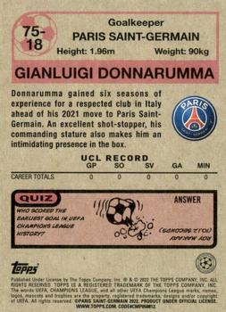 2021-22 Topps UEFA Champions League - 1975-76 Retro #75-18 Gianluigi Donnarumma Back