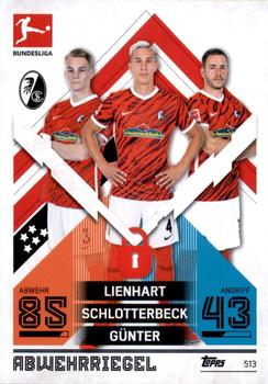 2021-22 Topps Match Attax Bundesliga Extra #513 Lienhart / Schlotterbeck / Gunter Front