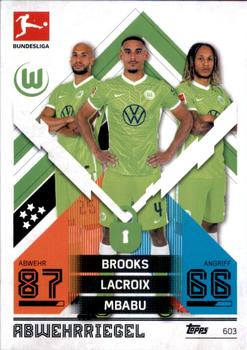 2021-22 Topps Match Attax Bundesliga Extra #603 Brooks / Lacroix / Mbabu Front