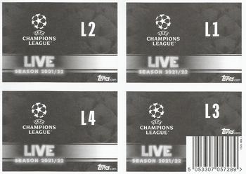 2021-22 Topps UEFA Champions League Sticker Collection - Live Pack 1 #L1-L4 Robert Lewandowski / Siebatcheu / Jordan Henderson / Sebastien Haller Back