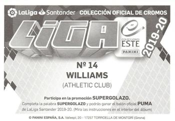 2019-20 Panini LaLiga Santander Este Stickers - Athletic Club #14 Inaki Williams Back