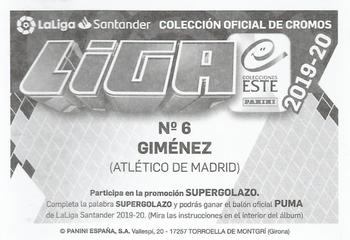 2019-20 Panini LaLiga Santander Este Stickers - Atletico de Madrid #6 José Giménez Back