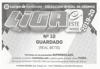 2019-20 Panini LaLiga Santander Este Stickers - Real Betis #10 Andres Guardado Back