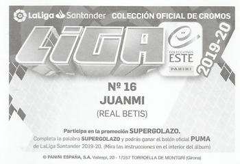 2019-20 Panini LaLiga Santander Este Stickers - Real Betis #16 Juanmi Back