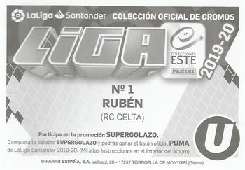 2019-20 Panini LaLiga Santander Este Stickers - RC Celta #1 Ruben Blanco Back