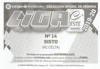 2019-20 Panini LaLiga Santander Este Stickers - RC Celta #14 Pione Sisto Back