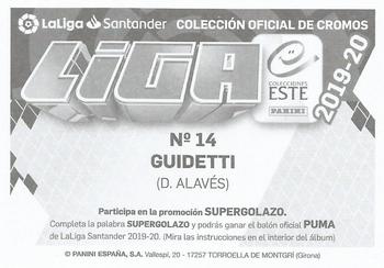 2019-20 Panini LaLiga Santander Este Stickers - D. Alaves #14 Guidetti Back