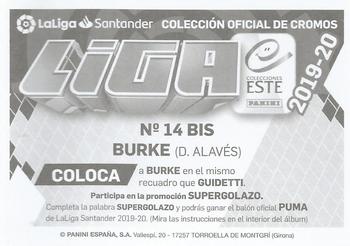 2019-20 Panini LaLiga Santander Este Stickers - D. Alaves #14 BIS Oliver Burke Back