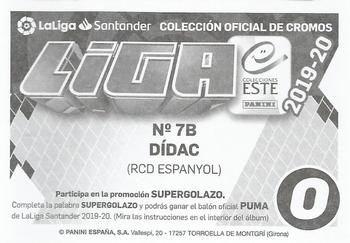 2019-20 Panini LaLiga Santander Este Stickers - RCD Espanyol #7B Didac Vila Back