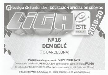 2019-20 Panini LaLiga Santander Este Stickers - FC Barcelona #16 Ousmane Dembélé Back