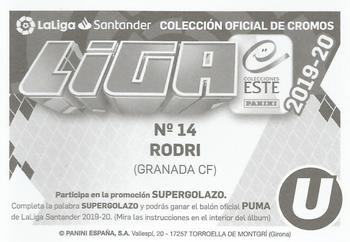 2019-20 Panini LaLiga Santander Este Stickers - Granada CF #14 Rodri Back