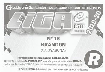 2019-20 Panini LaLiga Santander Este Stickers - CA Osasuna #16 Brandon Back