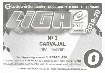 2019-20 Panini LaLiga Santander Este Stickers - Real Madrid #3 Dani Carvajal Back