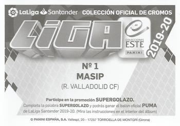 2019-20 Panini LaLiga Santander Este Stickers - R. Valladolid CF #1 Jordi Masip Back