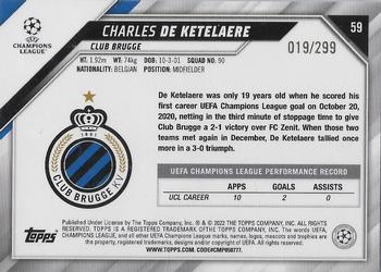2021-22 Topps UEFA Champions League - Aqua Foil #59 Charles De Ketelaere Back