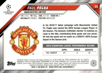 2021-22 Topps UEFA Champions League - Sparkle Foil #66 Paul Pogba Back