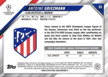 2021-22 Topps UEFA Champions League - Sparkle Foil #88 Antoine Griezmann Back