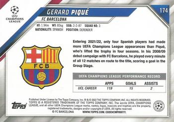 2021-22 Topps UEFA Champions League - Sparkle Foil #174 Gerard Piqué Back