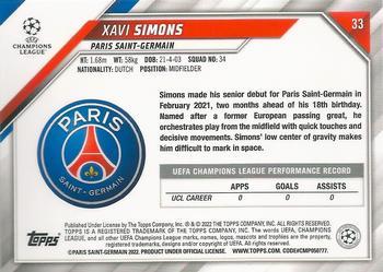 2021-22 Topps UEFA Champions League - Starball Foil #33 Xavi Simons Back