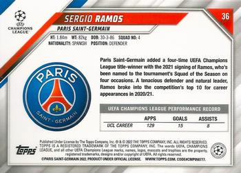 2021-22 Topps UEFA Champions League - Starball Foil #36 Sergio Ramos Back