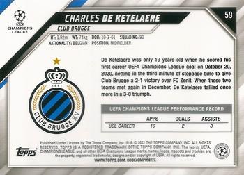 2021-22 Topps UEFA Champions League - Starball Foil #59 Charles De Ketelaere Back