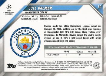 2021-22 Topps UEFA Champions League - Starball Foil #80 Cole Palmer Back