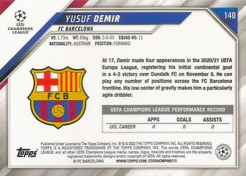 2021-22 Topps UEFA Champions League - Starball Foil #140 Yusuf Demir Back