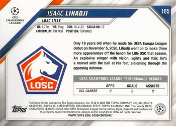 2021-22 Topps UEFA Champions League - Starball Foil #185 Isaac Lihadji Back