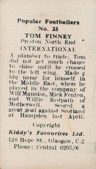 1948 Kiddys Favourites Popular Footballers #23 Tom Finney Back