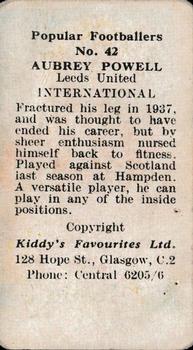 1948 Kiddys Favourites Popular Footballers #42 Aubrey Powell Back