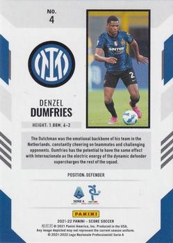 2021-22 Score Serie A #4 Denzel Dumfries Back