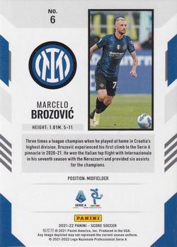 2021-22 Score Serie A #6 Marcelo Brozovic Back