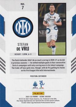 2021-22 Score Serie A #7 Stefan de Vrij Back