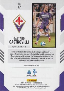 2021-22 Score Serie A #17 Gaetano Castrovilli Back
