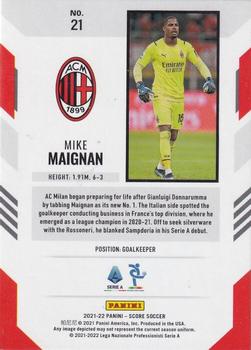 2021-22 Score Serie A #21 Mike Maignan Back