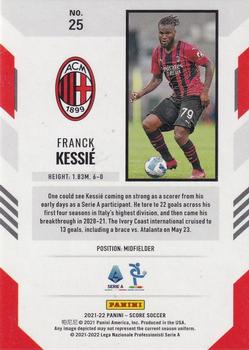 2021-22 Score Serie A #25 Franck Kessie Back