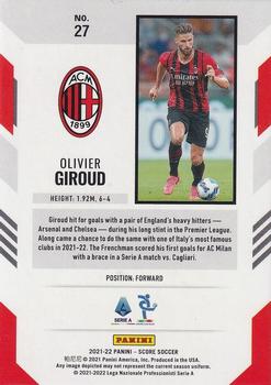 2021-22 Score Serie A #27 Olivier Giroud Back