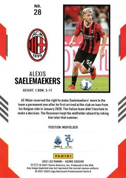 2021-22 Score Serie A #28 Alexis Saelemaekers Back