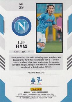 2021-22 Score Serie A #39 Eljif Elmas Back