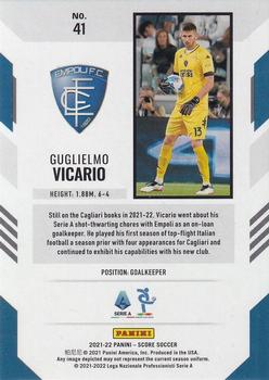 2021-22 Score Serie A #41 Guglielmo Vicario Back