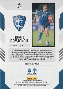 2021-22 Score Serie A #42 Simone Romagnoli Back