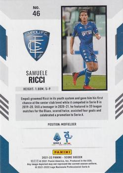 2021-22 Score Serie A #46 Samuele Ricci Back