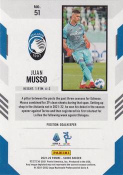 2021-22 Score Serie A #51 Juan Musso Back