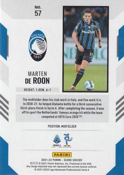 2021-22 Score Serie A #57 Marten de Roon Back