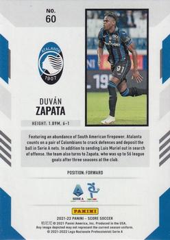 2021-22 Score Serie A #60 Duvan Zapata Back