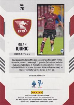 2021-22 Score Serie A #70 Milan Djuric Back