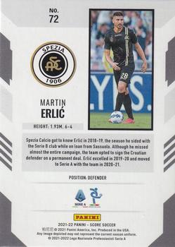 2021-22 Score Serie A #72 Martin Erlic Back